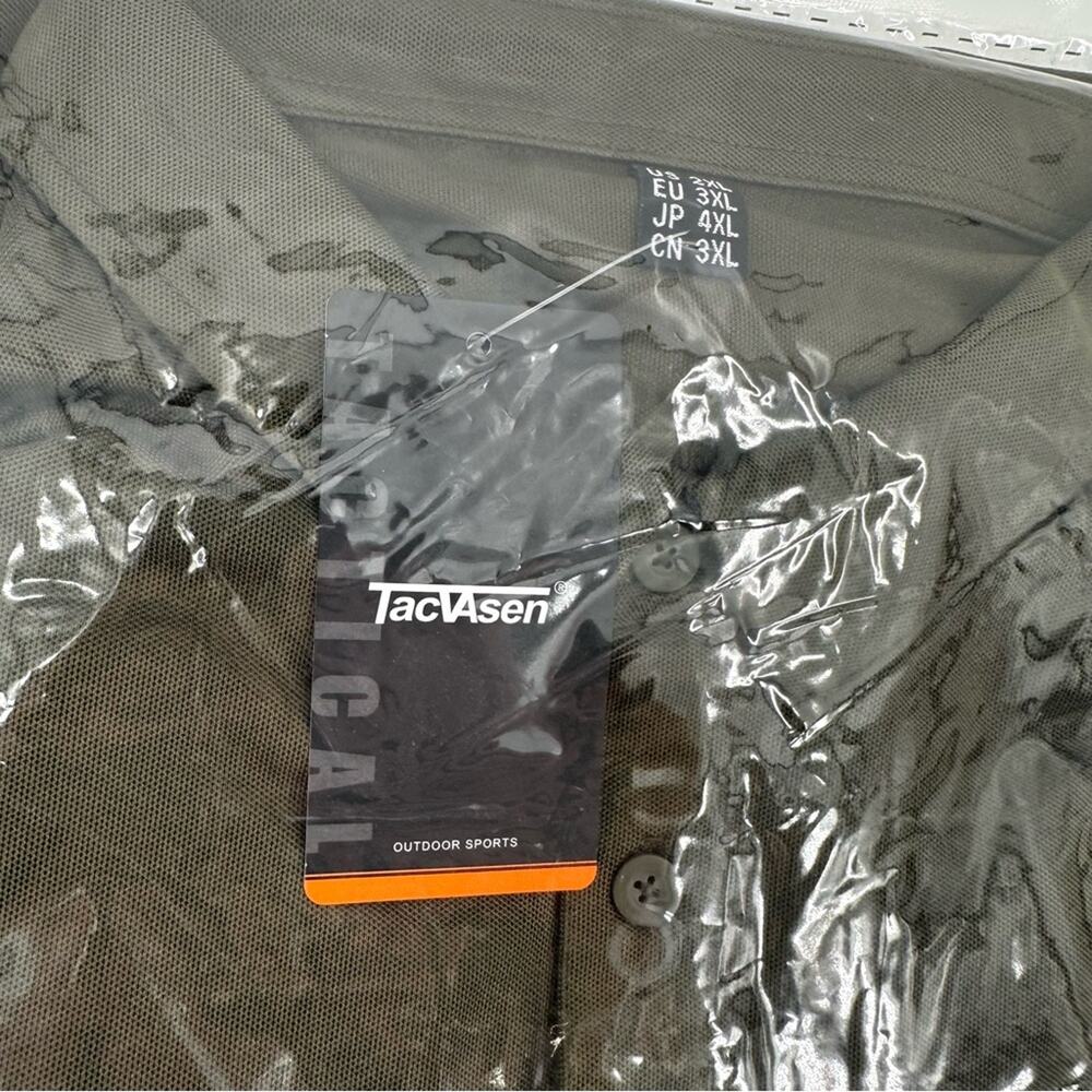 Tacvasen Army Green Polo Moisture-Wicking Fabric Size 2XL - Picture 3 of 6